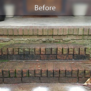 Sunken front stoop in Greensboro