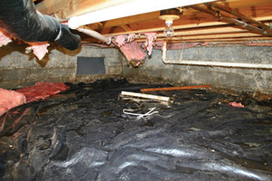 Crawl Space Repair Before in Greensboro