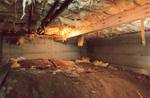 Before view of dirt Crawl Space in Greensboro