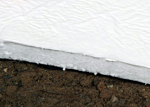 Insulation installed on a crawl space floor in Holly Springs