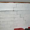 A buckling foundation wall in a Oak Ridge home.