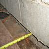 Foundation wall separating from the floor in Galax home