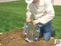 Steel earth anchor assembly installation in Apex.