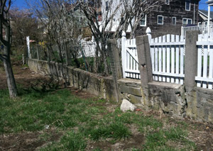 a retaining wall installed in Durham