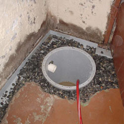Installing a sump in a sump pump liner in a Durham home