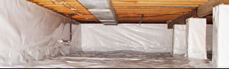 an encapsulated crawl space system in Chapel Hill