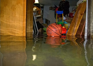 Flooded basement in Greensboro